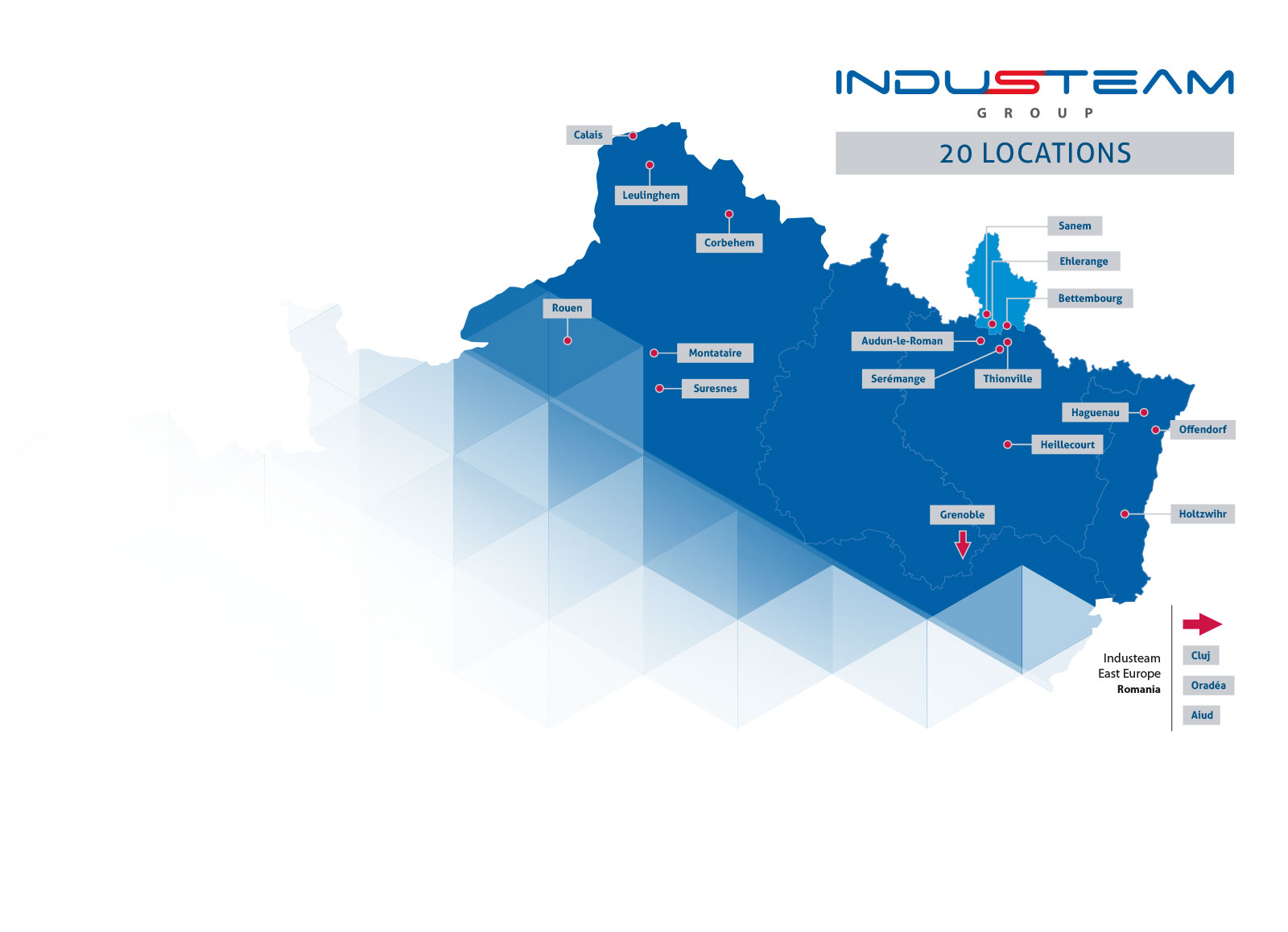INDUSTEAM's locations in France and Romania